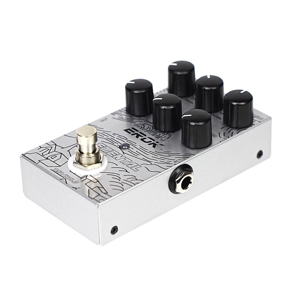 Цифровая Педаль EROK С Задержкой 9 Различных Эффектов Для Поддержки Гитары Режим