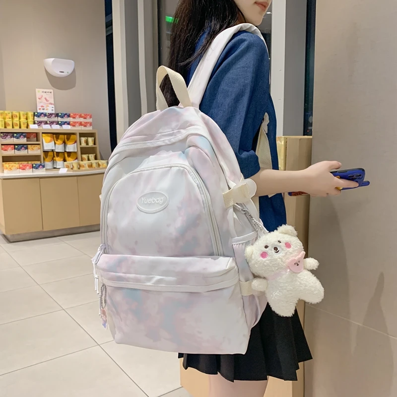 

Fashion Girls Nylon Women Backpacks New Brand Waterproof Fabric Rucksack for Teen Students Bookbag School Bag Travel Mochila