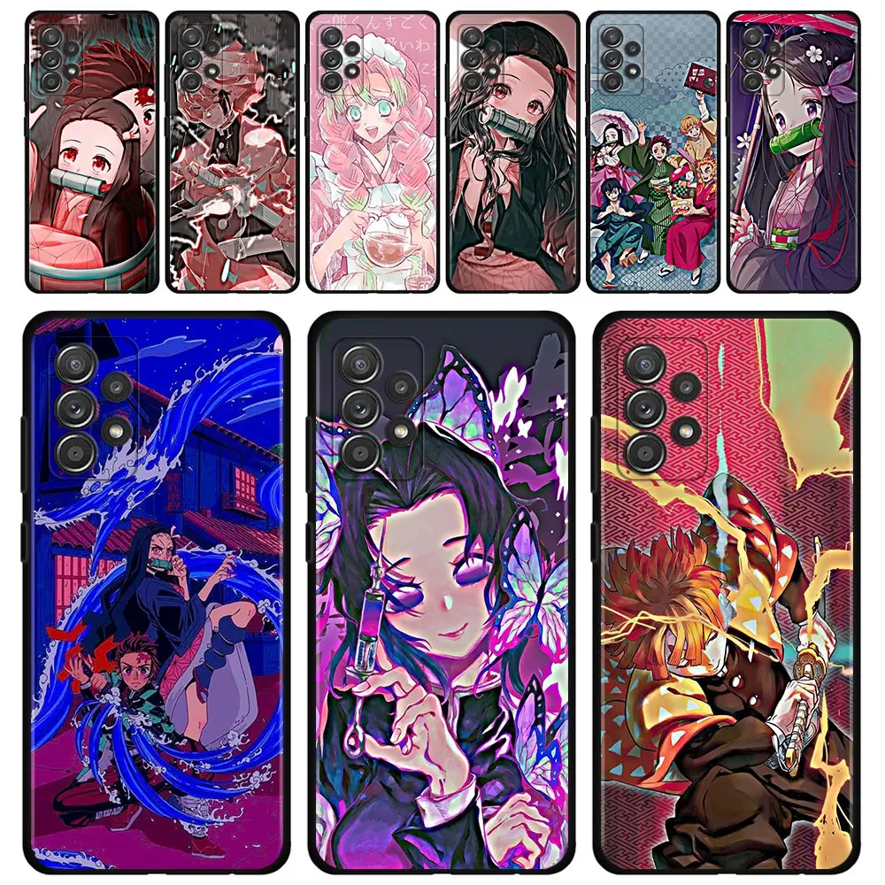 

Cartoon Demon Slayer Color Painting Case For Samsung GALAXY A51 A71 A41 A31 A13 A11 A01 A72 A52 A42 A32 A22 A52s A21s A02s A12