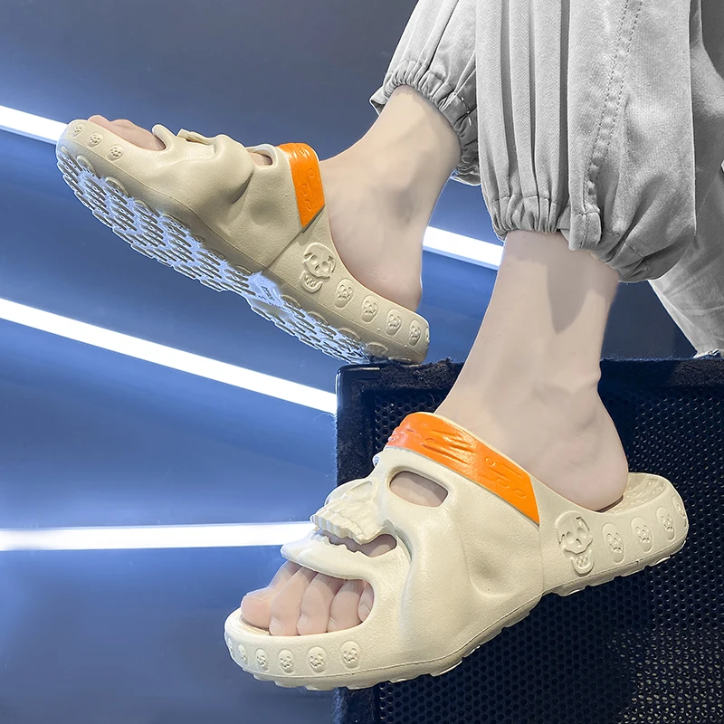 

Summer sports and leisure slippers fashion all-match embossed totem slippers non-slip wear-resistant comfortable soft 40-47