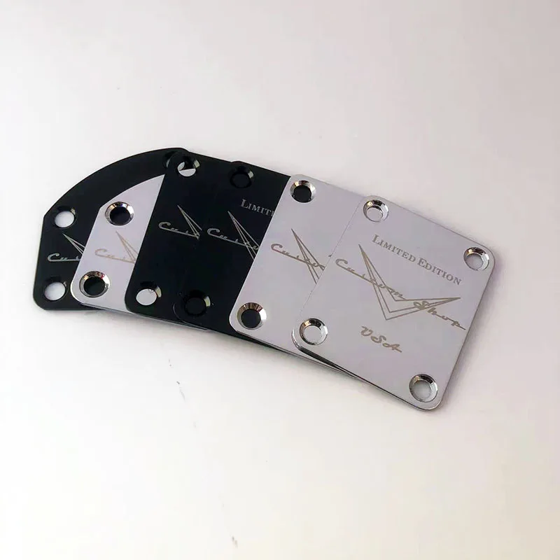 Хромированная/Черная Пластина для электрогитары с винтами |