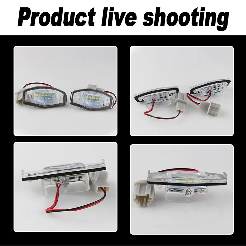 2 шт. Автомобильный светодиодный светильник номерного знака белого цвета для Honda