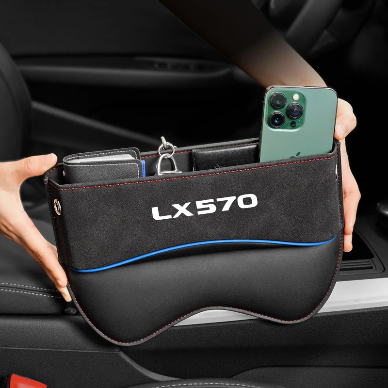 

Car Seat Gap Organizer Seat Side Bag Reserved Charging Cable Hole For Lexus LX570 Universal Car Seat Storage Box car accessories