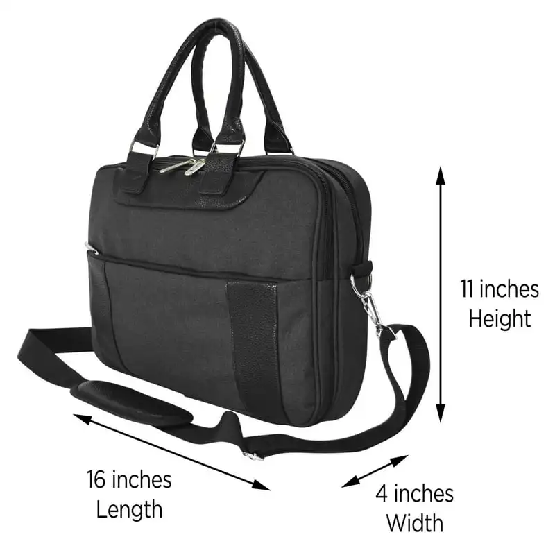 Stunningly Stylish Black Men's Messenger Bag - Ideal Travel Briefcase for Business or Work, Perfect Carry On Companion for Profe