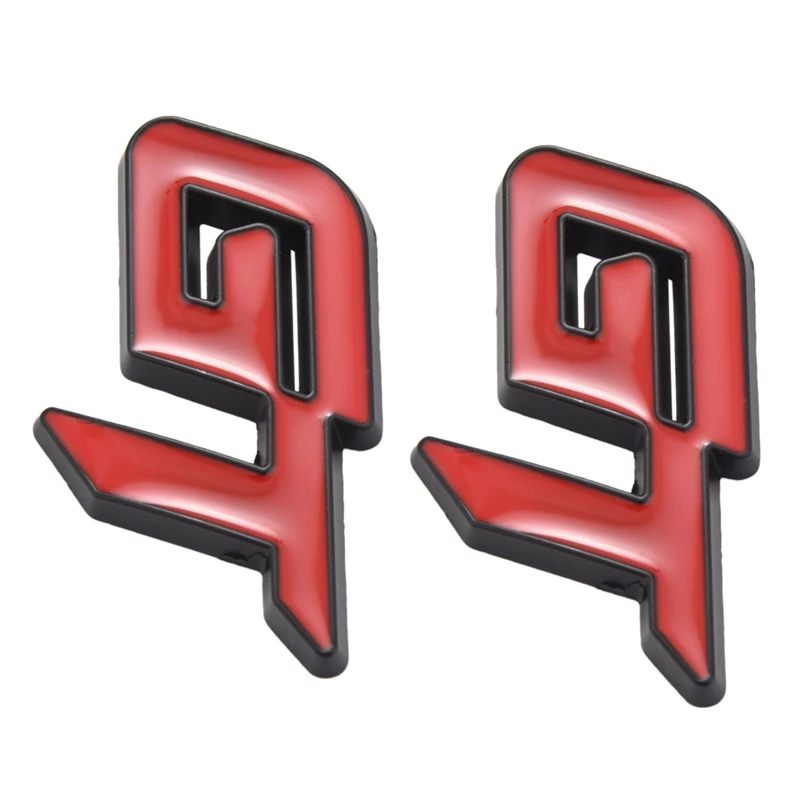 

2X 3D Gt Logo Car Sticker Fashion Car Decor Sticker For Ford Mustang Focus 2 3 Fiesta Ranger Mondeo Mk2 Red+Black