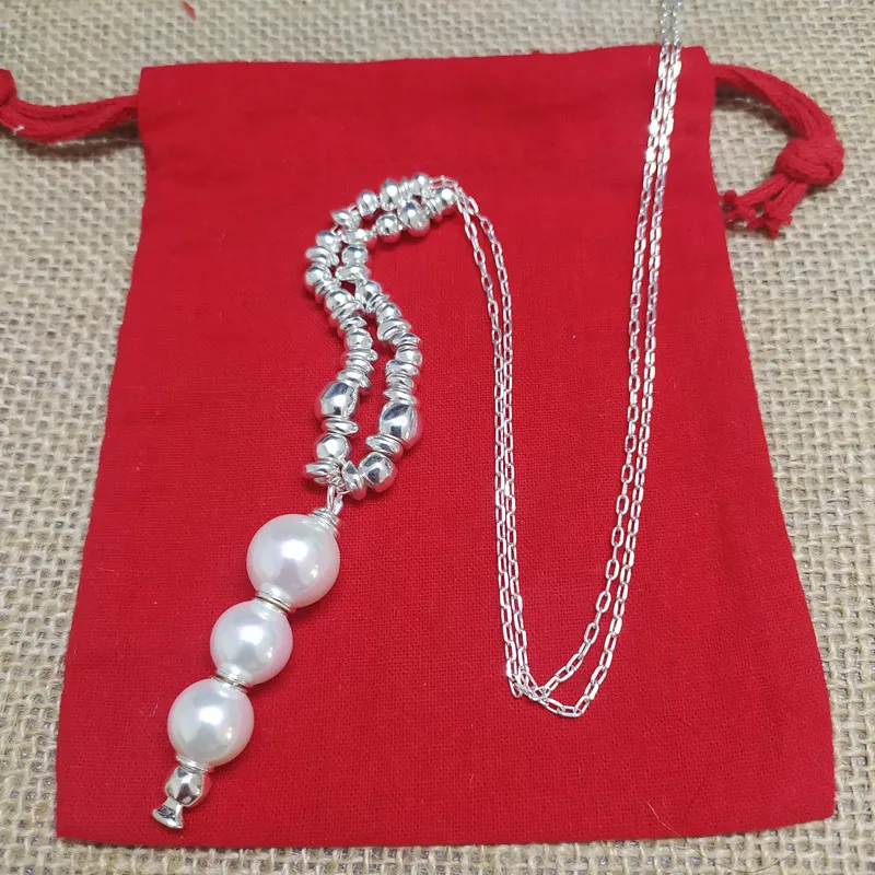 2022 New Popular Stainless Steel Alloy Silver Color Bead Necklace Women's Favorite Factory Free Wholesale Shipping