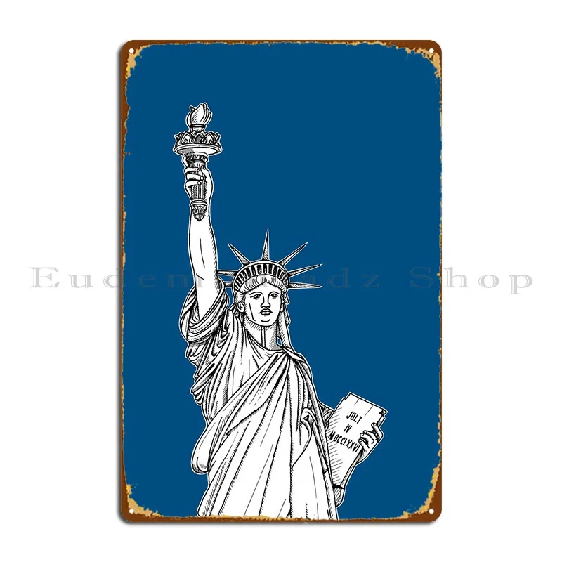 

Statue Of Liberty Metal Sign Rusty Garage Custom Design Vintage Tin Sign Poster