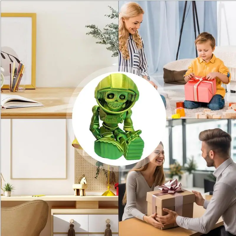 Шарнирный скелет с 3D принтом астронавт череп настольная игрушка декор