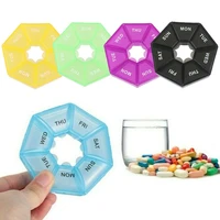 1pcs pill case plastic 7 days tablet candy box portable storage tablet holder travel organizer pill dispenser containe