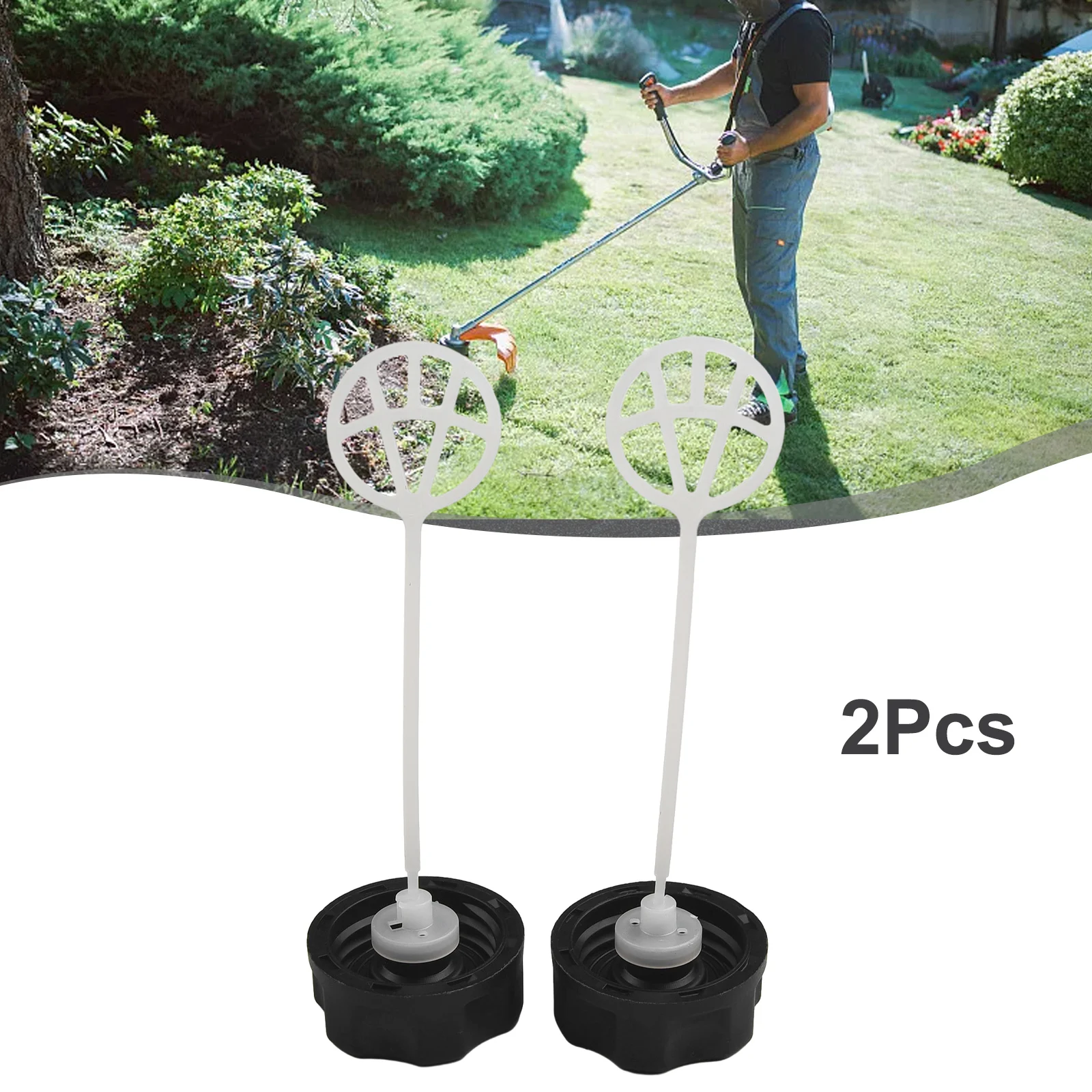 

2pcs Black Plastic Fuel Tank Cap For Various Strimmer Hedge Trimmer Brush Cutter Garden Greening Maintenance Accessories