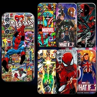 avengers spider man marvel comics for samsung s8 s9 plus s10 s10e s20 s21 fe lite ultra plus phone case back carcasa soft black