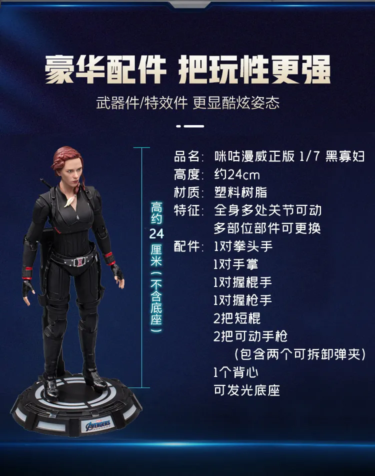 Фото Оригинальная коллекционная кукла Migu Avengers Black Widow ручной работы с подставкой, многосуставная, подвижная, высококачественная, праздничный подарок №4