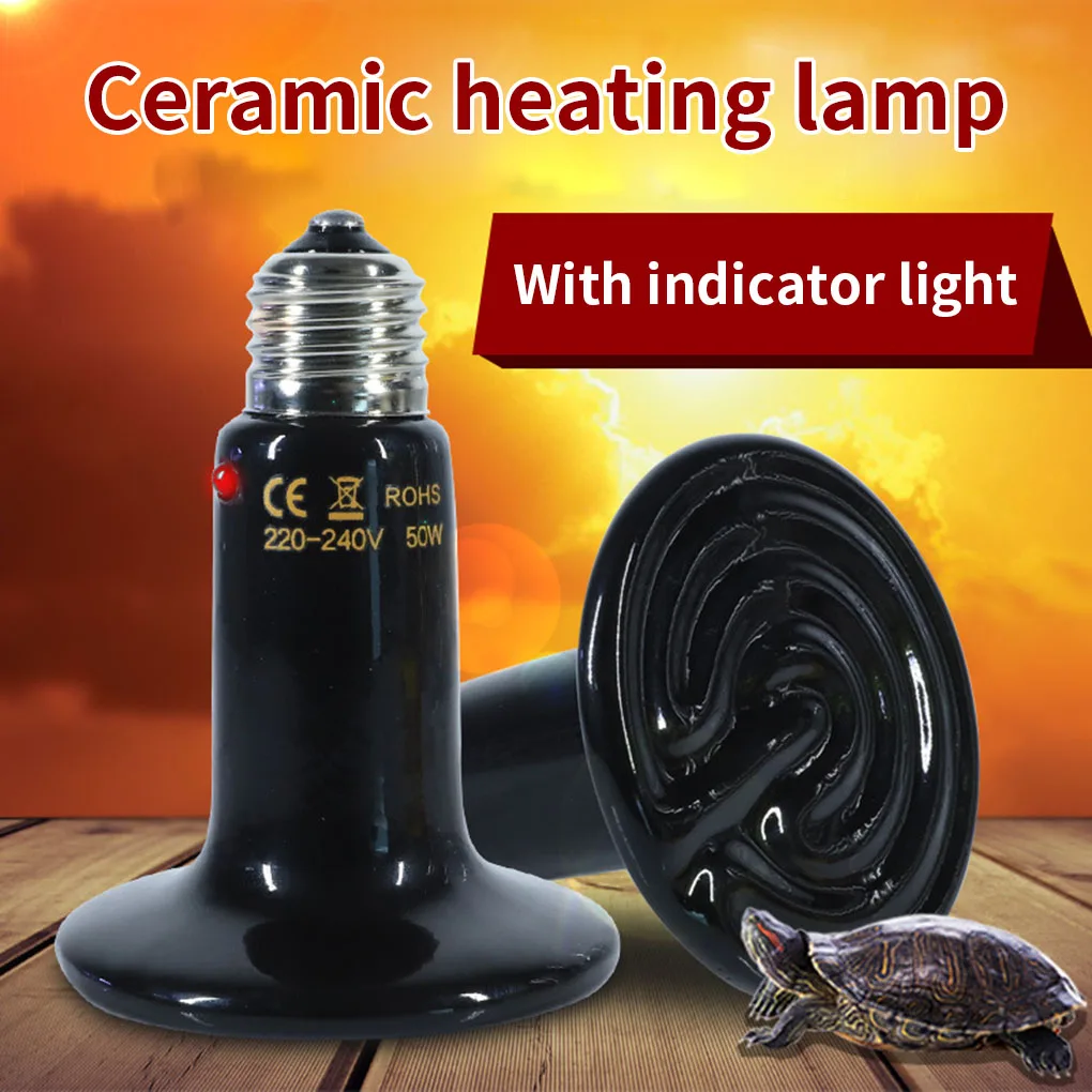 Pet Heating Light Bulb Infrared Black Ceramic Emitter Heat Lamp Bulb For Reptile Animals Heater Brooder Ceramic Heate Bulb