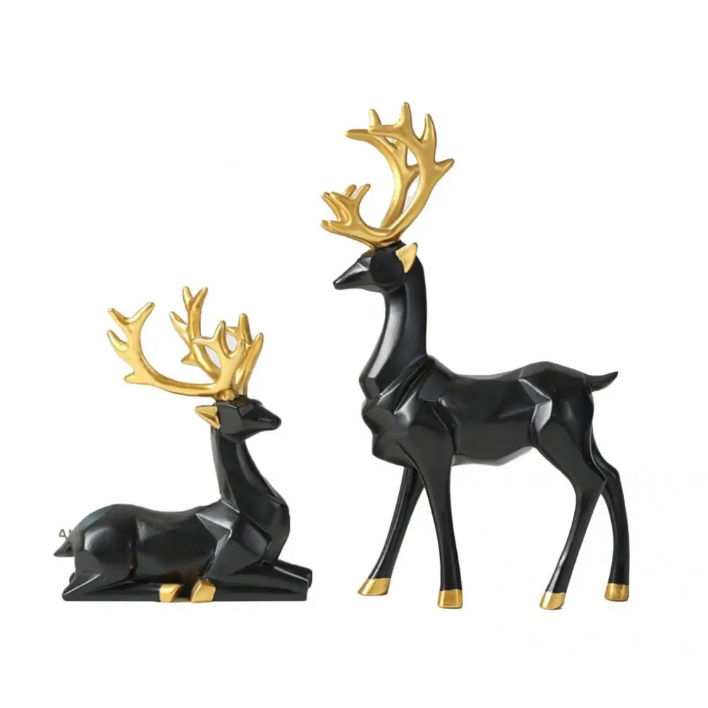 

Adding Vitality Lightweight Modern Deer Couple Figurine for Bedroom