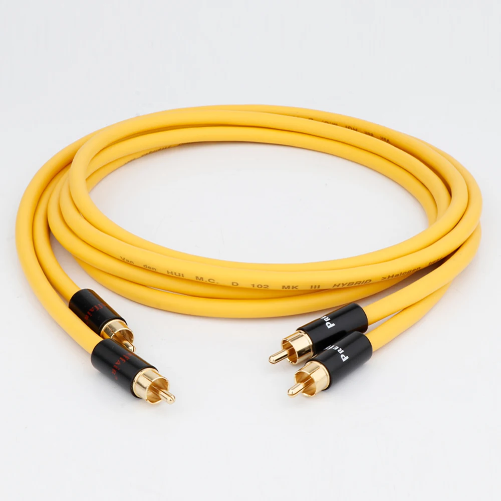 

VDH MC D102 MK III HYBRID RCA Interconnect Cable Wire with Gold Plated RCA Plug Hifi Audio RCA to RCA Extension Cord
