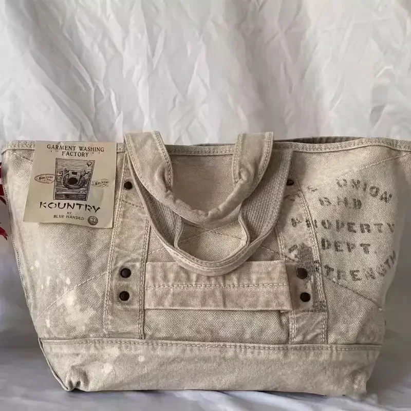 Ретро Тяжелая потертая и сумка-мессенджер через плечо для мужчин женщин KAPITAL Hirata