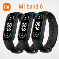 xiaomi mi band 6 smart bracelet black amoled screen miband 7 blood oxygen fitness traker bluetooth waterproof smart wristband