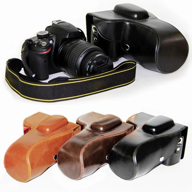 

Кожаный чехол для камеры Nikon D3200 с 15-55/18-105/18-200 зум-объективом