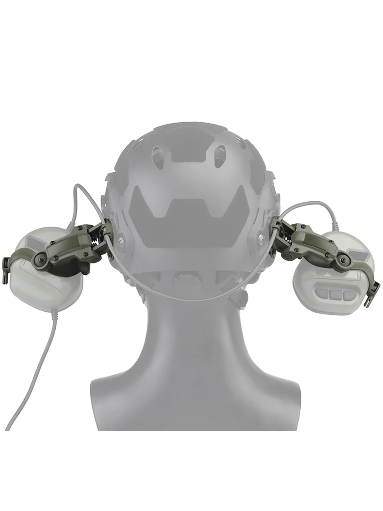 Shooting Headset Bracket Kit Multi-angle Rotation Helmet Rail Adapter Fit OPS Core ARC and Team Wendy Rail Headphone Mount