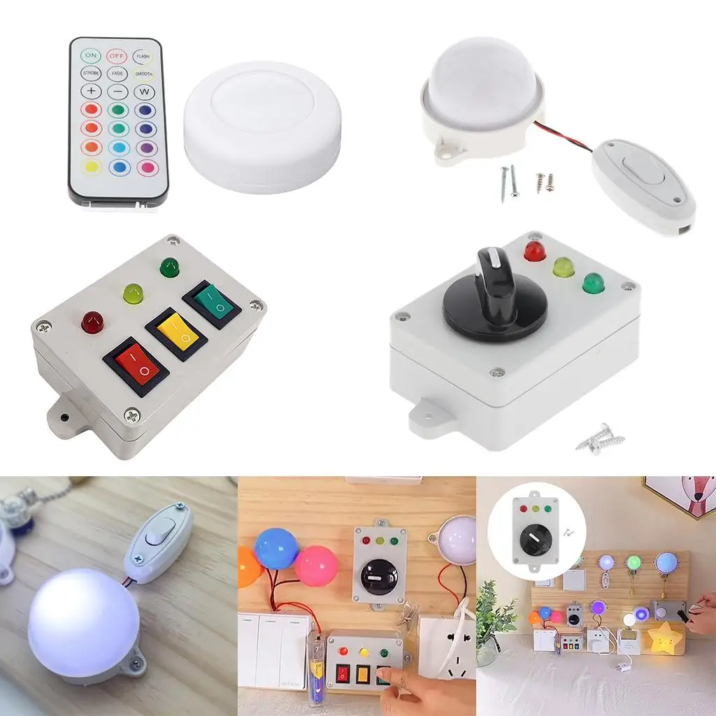 

4 шт. мини-светильник дорожного движения с переключателем Развивающие игрушки для детей