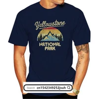 vintage retro yellowstone national park t shirt slim fit tee shirt