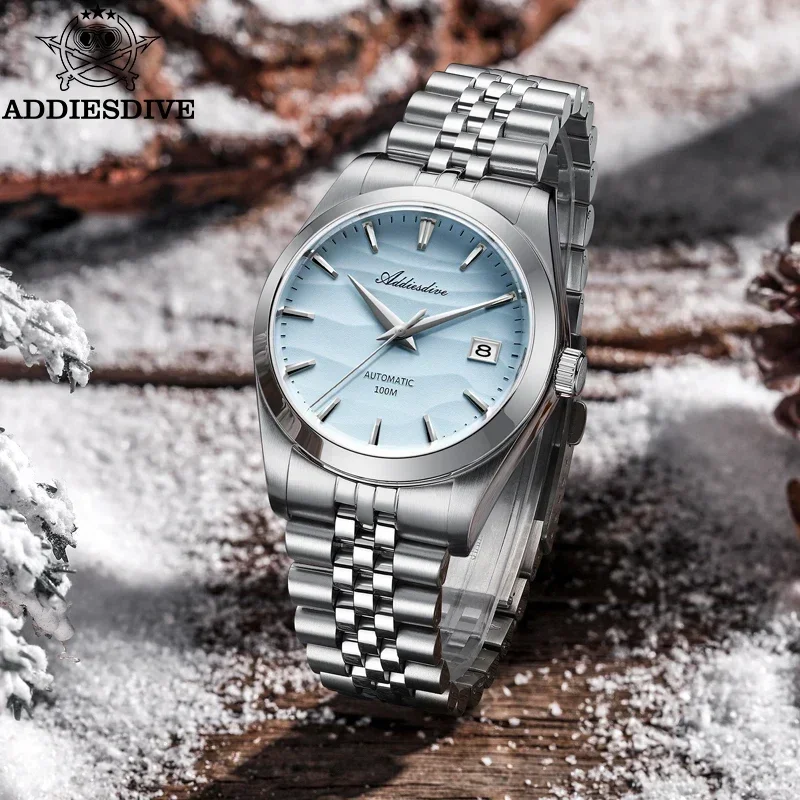 ADDIESDIVE AD2059 NH35 Автоматические механические часы для дайвинга 100 м