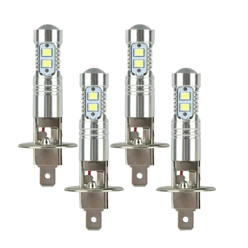 

4 шт. H1 светодиодсветильник фары Противотуманные фары дальнего света 6000K супер белый 200 Вт