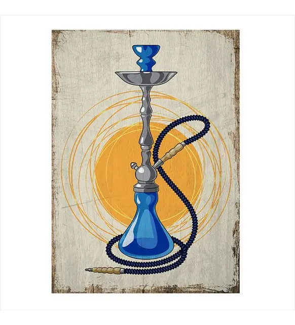 

Hookah Coffee Metal Poster Tin Sign Vintage Plaque Sign Pub Bar Wall Decor Home Room Wall hanging Plate Decoration 20x30cm/30x40cm