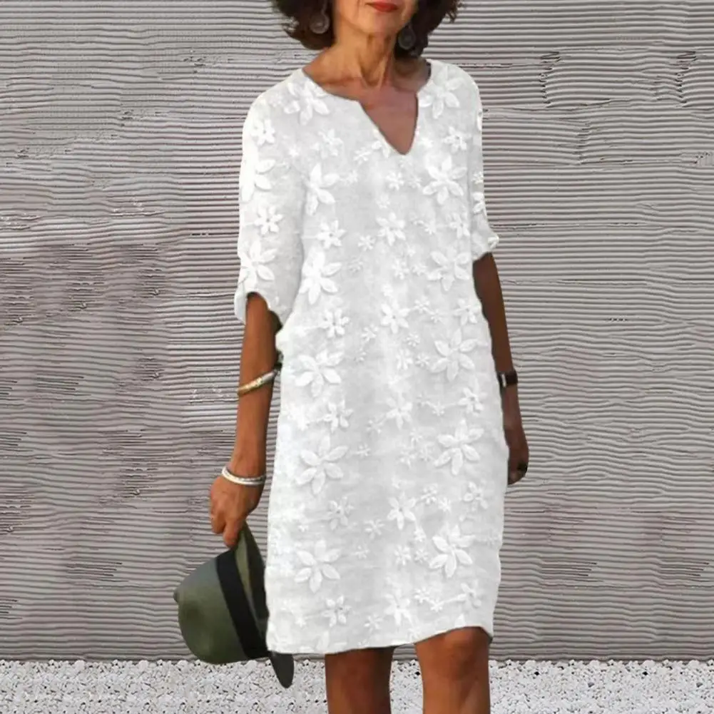 

Stylish Female Beach Dress Half Sleeves Casual Wear Fashion Outfits Ladies Summer Beach Sun Dress