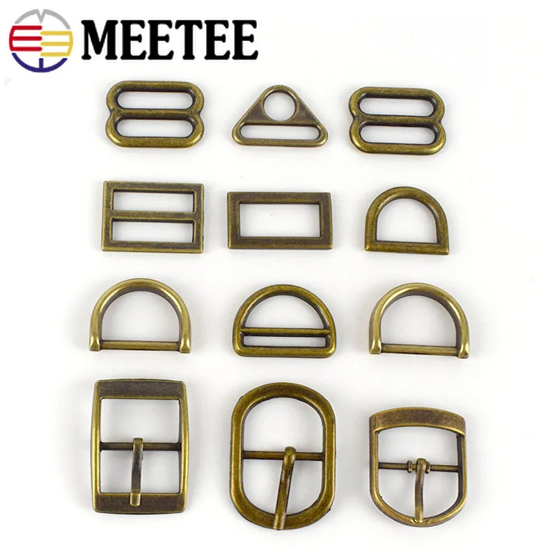 

10/20Pcs 25mm Metal Brass Buckle D Ring Adjust Pin Clasp Bra Bag Webbing Belt Clothes Shoes Hook DIY Sewing Hardware Accessories