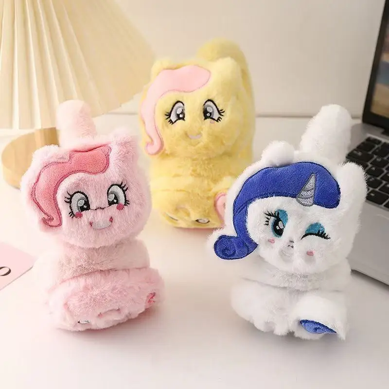 Фото Плюшевые грелки для ушей Pinkie Pie, Rainbow Dash, Fluttershy, Twilight Sparkle, Applejack, милые плюшевые игрушки-грелки для ушей в мультяшном стиле №1