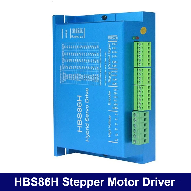 

HBS86H DM860H Hybrid Servo Driver Nema34 Closed Loop Encoder Stepper Motor Controller With RS232 For CNC Router