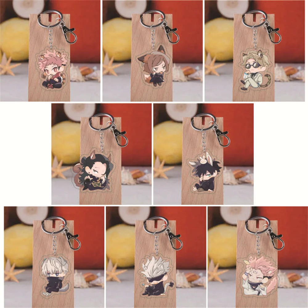 

Anime Jujutsu Kaisen Q Version Acrylic Keychain Cartoon Printed Figures Pendant Key Chain Cosplay Jewelry Friends Gift Jewelry