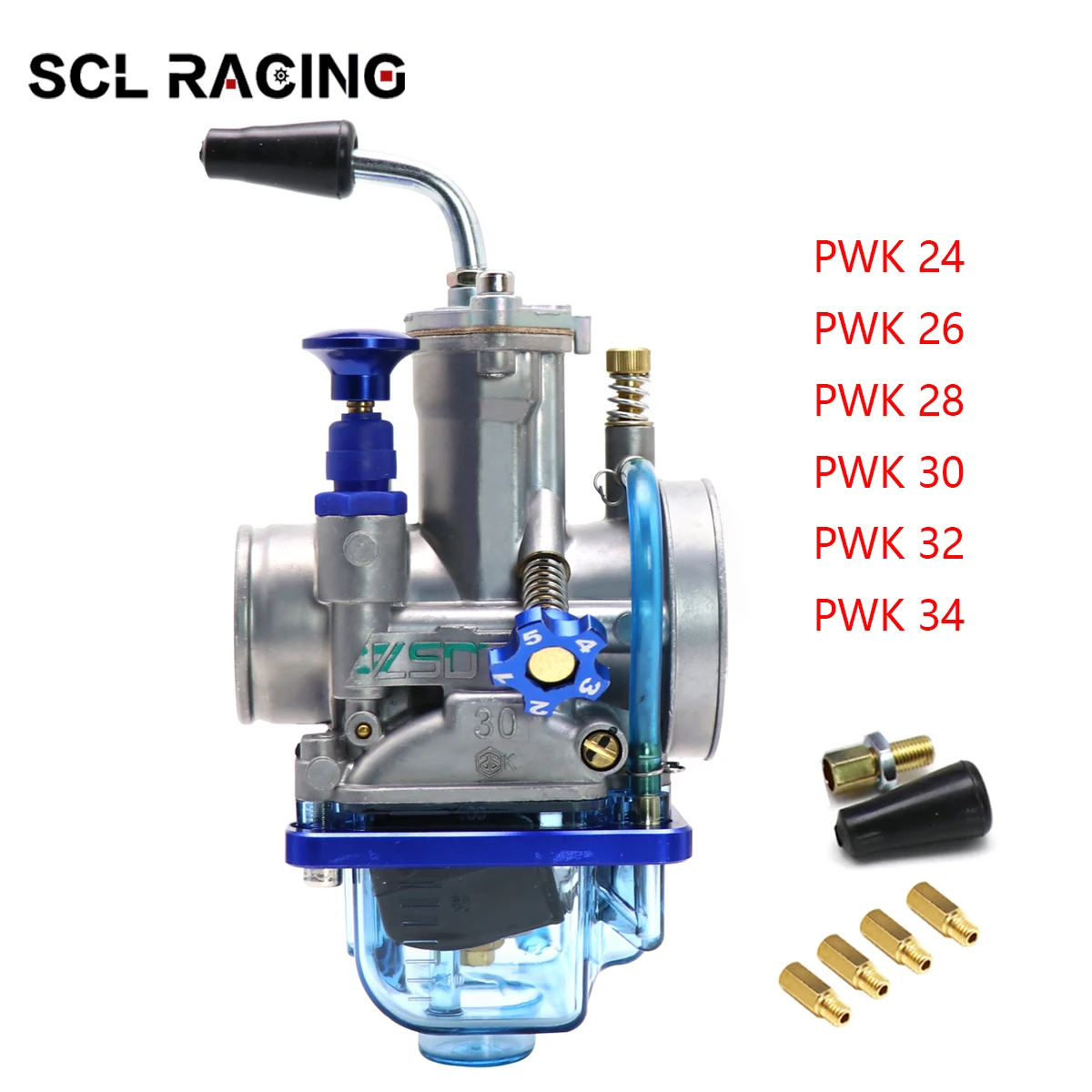 

Карбюратор SCL Racing Blue Float Bowl PWK 24, 26, 28, 30, 32, 34 мм с Power Jet для 4T, 125-300 куб. См, вездехода, внедорожного велосипеда, мотоцикла, кроссового велосипеда