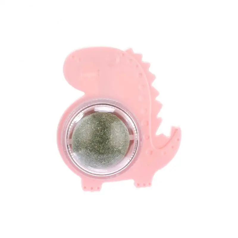 

Improve Oral Health Cat Candy Licking Snacks Tooth Cleaning Cat Grass Ball 33.5g 360 Degree Swivel Mint Spinning Ball Non-toxic