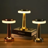 led bar table lamp touch sensor retro desktop night light rechargeable wireless reading lamp for restaurant hotel bedroom decor