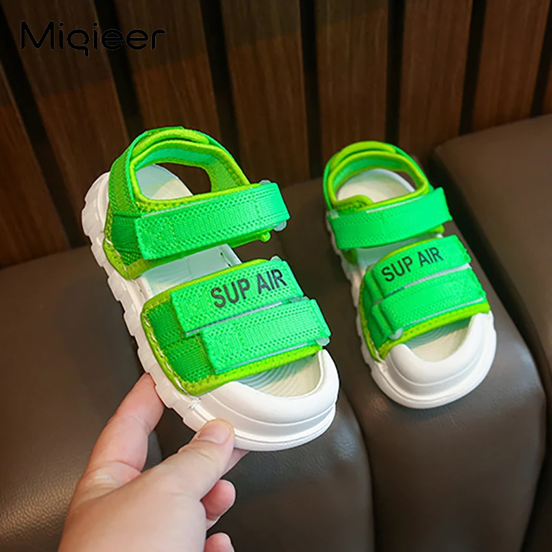 

Kid Sandals Boys Girls Summer Covered Toe Outdoor Shoes Soft Sole Beach Flats Casual Breathable Sports Sandal Nonslip zapatillas