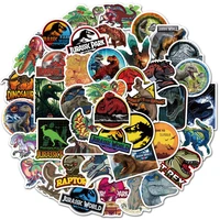 50pcspack jurassic park dinosaur movie stickers diy mobile phone scrapbooking diary diy hand account stationery stickers
