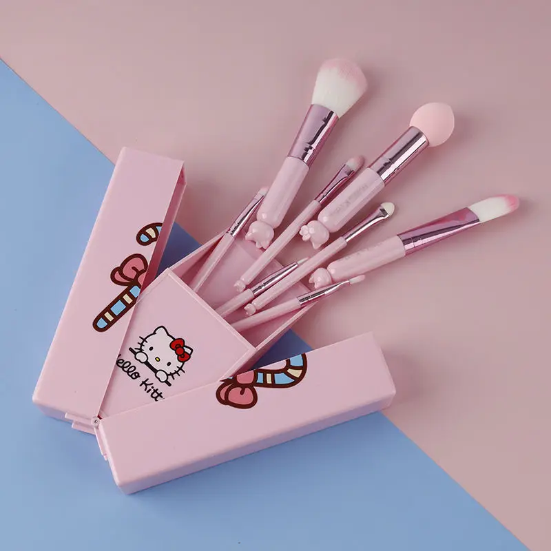 

Набор из 8 шт. теней для век Takara Tomy Hello Kitty, подводка для век, кисть для тонального крема, кисть для румян, Кисть для макияжа с зеркалом