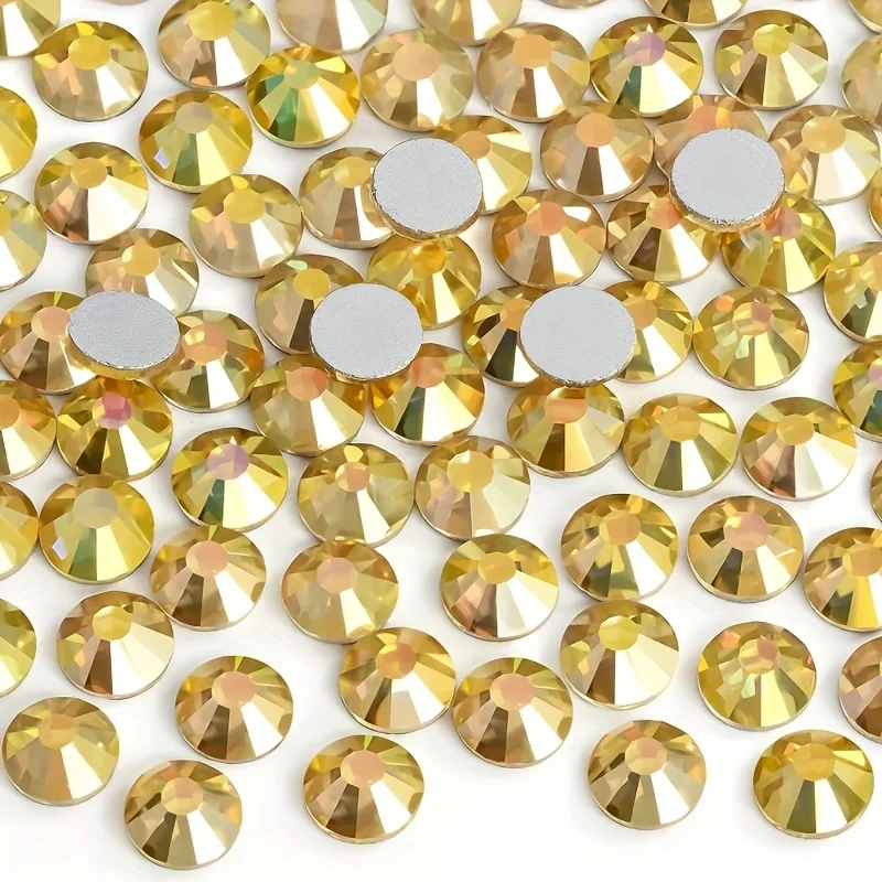 1440 Шт. SS16 SS20 SS30 Стеклянные Стразы С Плоской Задней Частью Лунный Свет Солнечный
