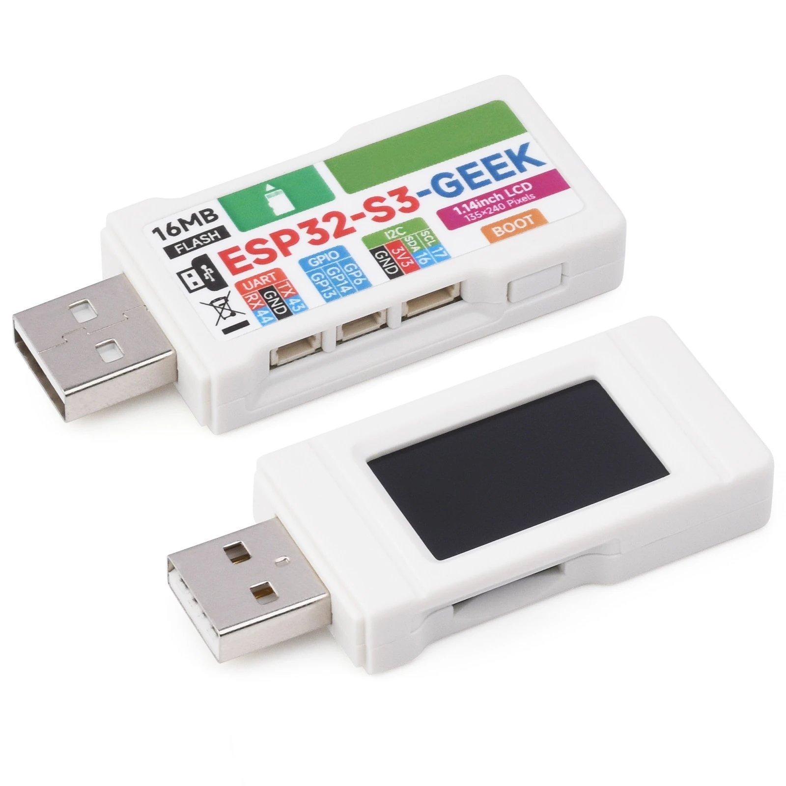 ESP32-S3-GEEK ESP32-S3R2 Geek Плата разработки с 1.14″ LCD Поддержка WiFi/Bluetooth Цветной LOD