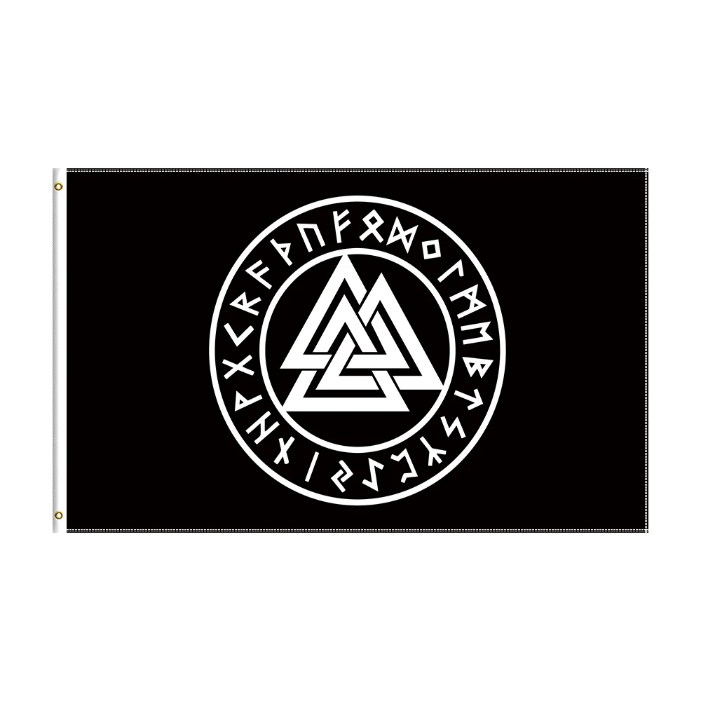 

3x5 Ft Viking Rune Flag Polyester Printed Banner For Decor