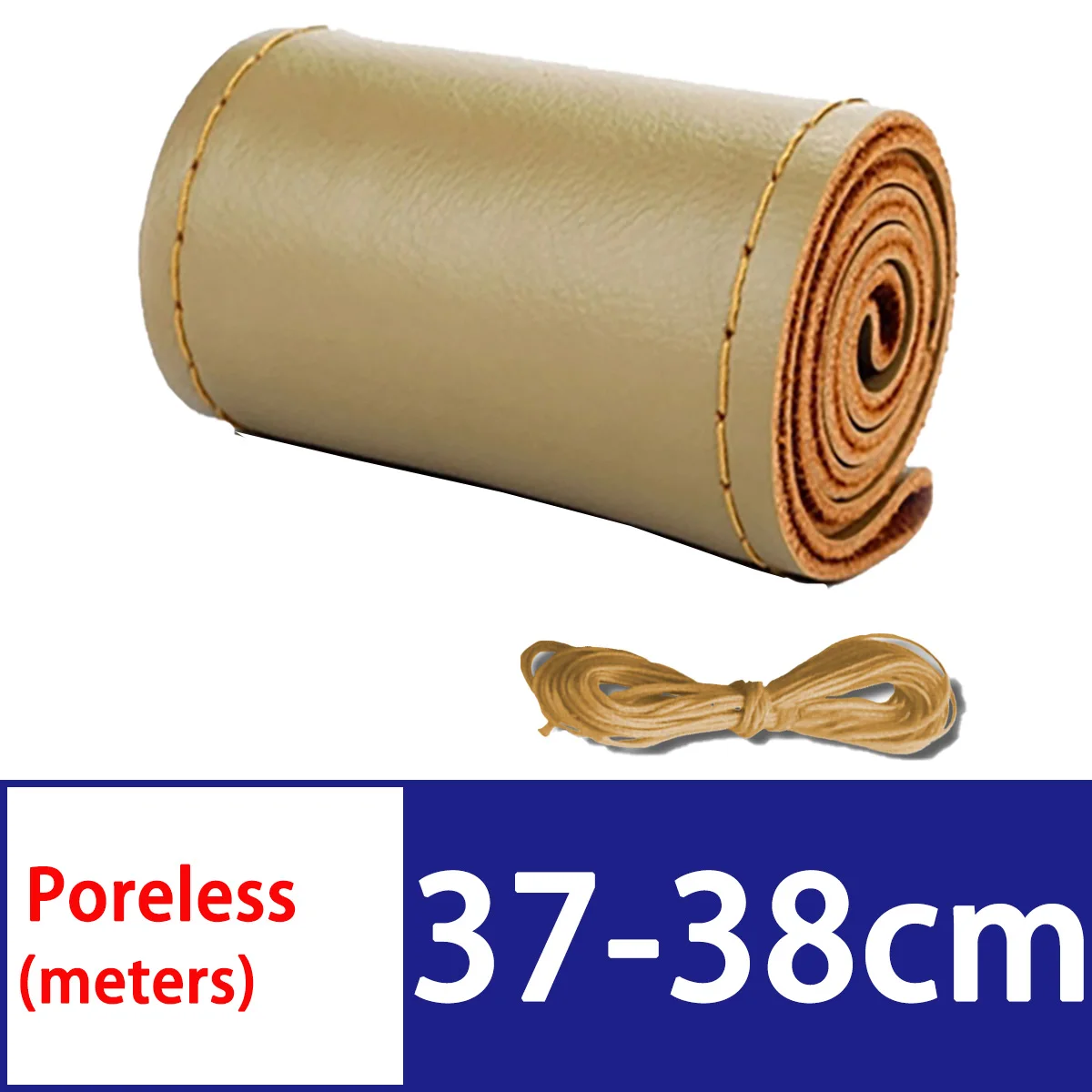 

Чехол на руль автомобиля, кожаный дышащий чехол ручной работы «сделай сам», защитный чехол с иглой и нитью, 37-38 см