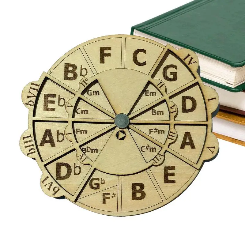 

Music Chord Wheels Wooden Circle Of Fifths Melody Tool Smooth And Delicate Musical Accessories For Music Lovers And Musicians