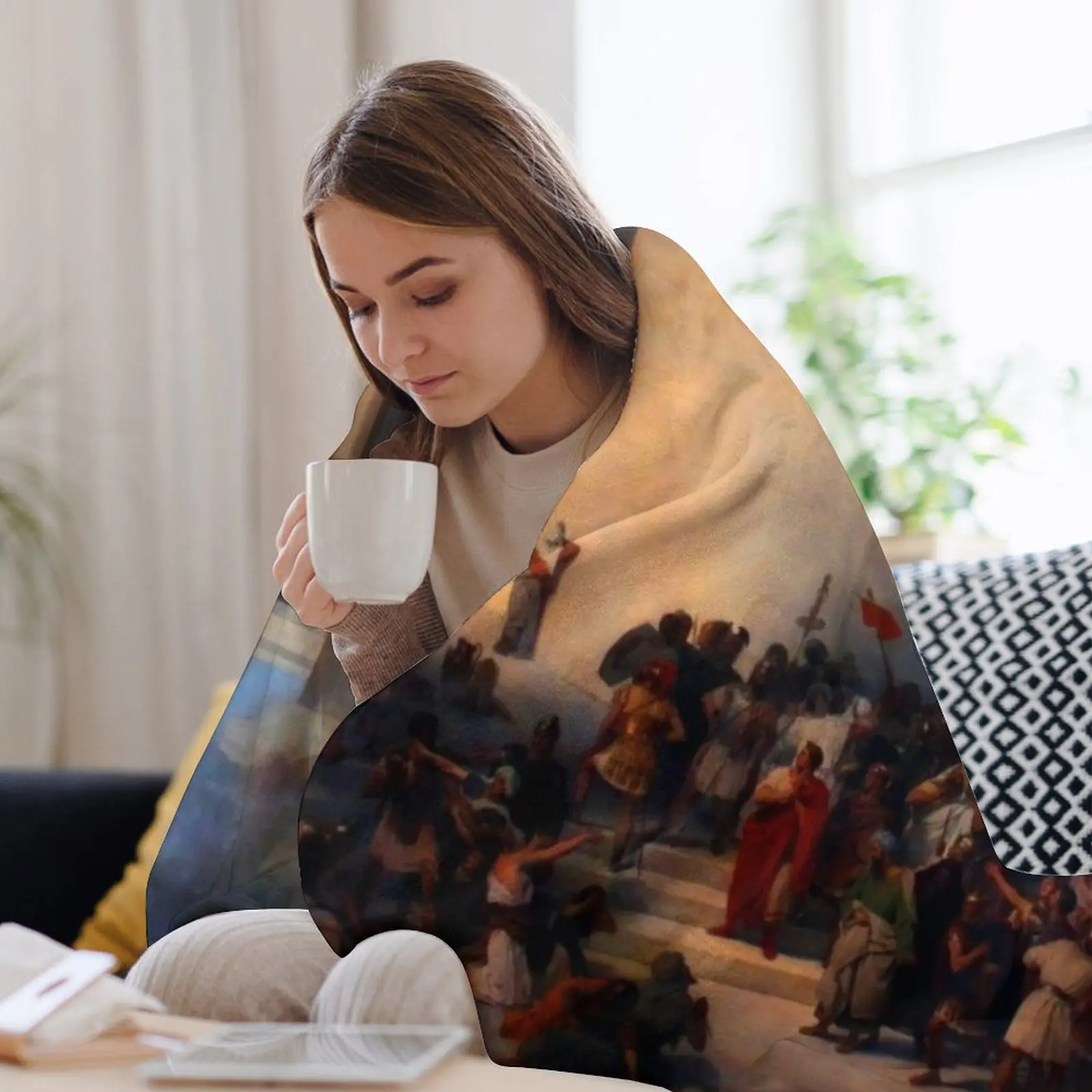 Дыхание храма Иерусалима - Одеяло Francesco Hayez самое мягкое термобелье для