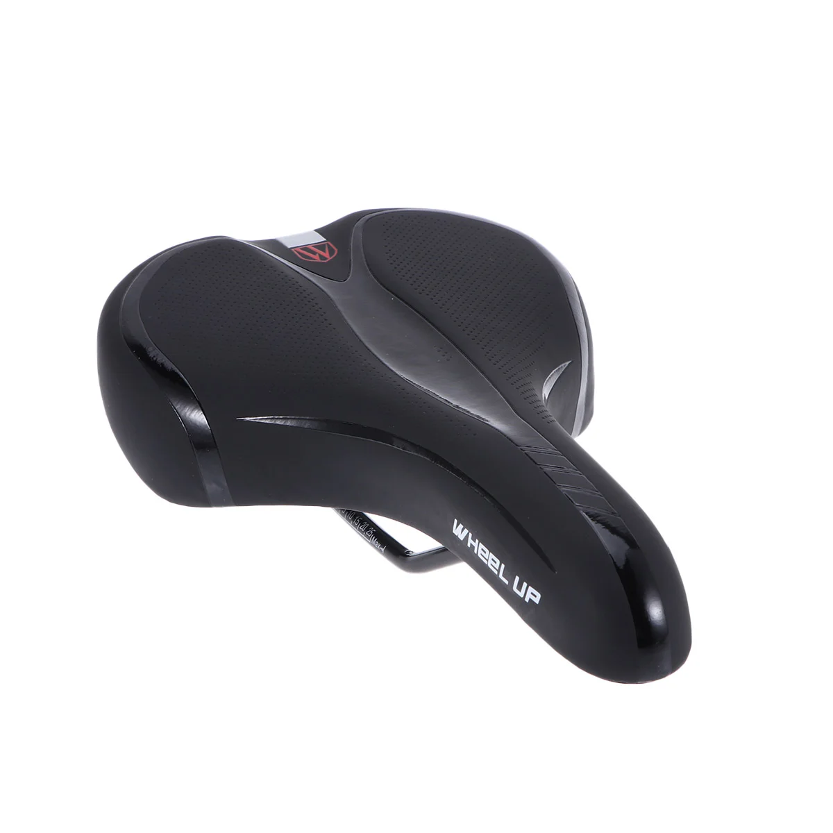 

Universal Reflective Bike Seat Comfortable PU Bike Seat Replacement Absorbing Saddle for Bike Mountaion Bike (Black)
