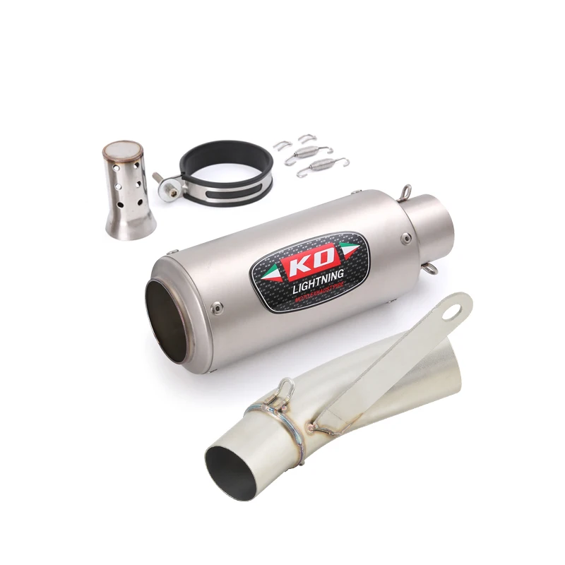 Глушитель выхлопной трубы для мотоцикла средней QJMOTOR QJ800GS-G/SRK800RR 2023 нержавеющая