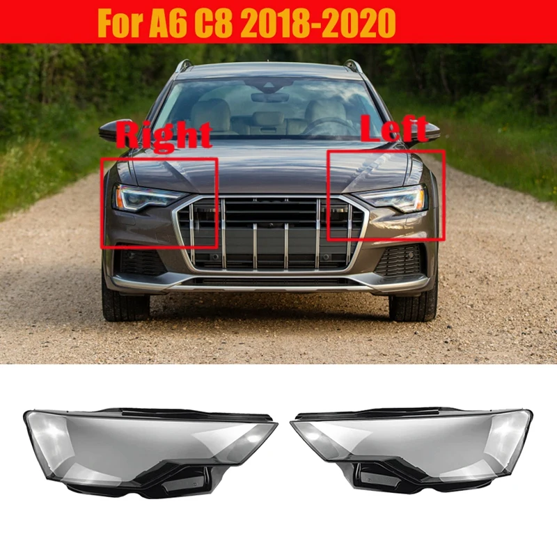 

Для A6 C8 2019 2020 Крышка для автомобильной фары прозрачная линза налобный кожух для фар
