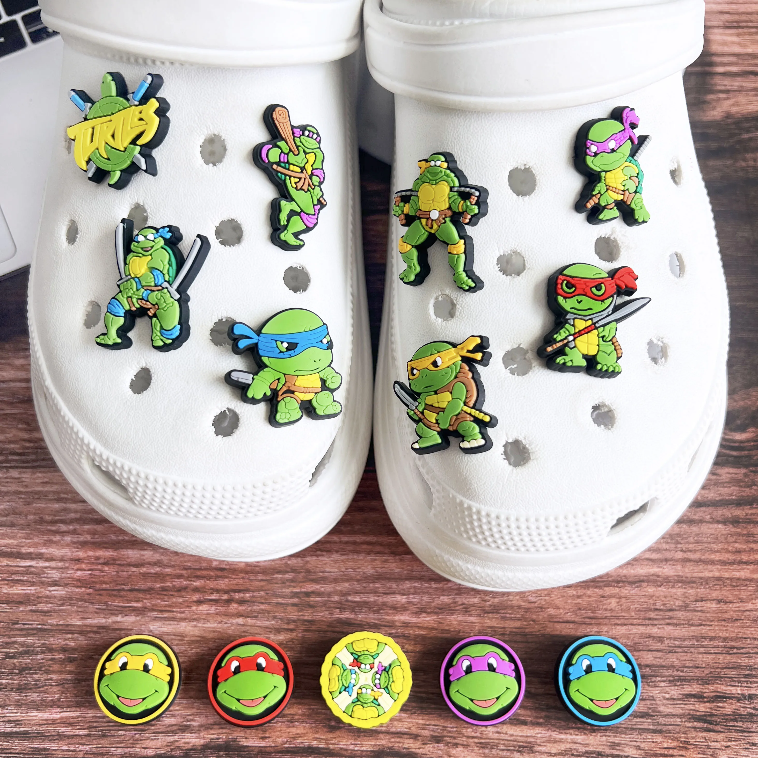 16pcs/set Cartoon Series Shoe Charms Accessories Shoes Buckle Decoration for Croc Charms Jibz Kids Party Xmas Gifts