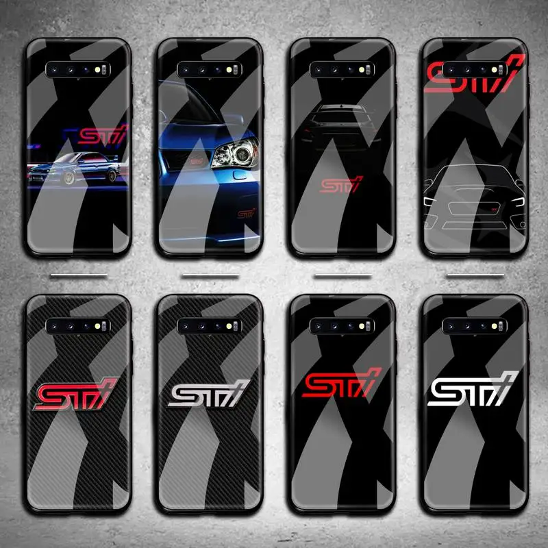 

car WRX Sti Logo Phone Case Tempered Glass For Samsung S20 Plus S7 S8 S9 S10 Note 8 9 10 Plus